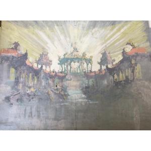 Preparatory Studies For Theater Or Opera Sets 