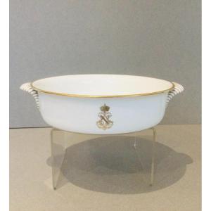 Round Sèvres Porcelain Dish, Second Empire Period