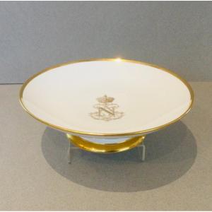 Sèvres Porcelain Footed Dish (compot) Second Empire Period