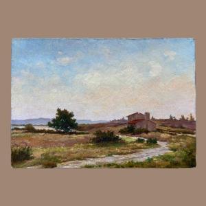 Martigues, Huile Sur Toile Non Signée