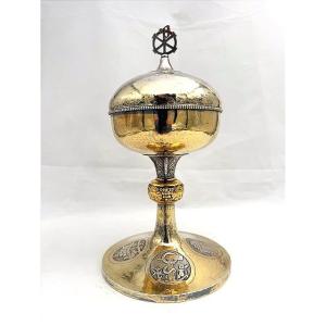 Gilt Silver Ciborium, Brussels, Art Deco Period – Joseph Devroye 