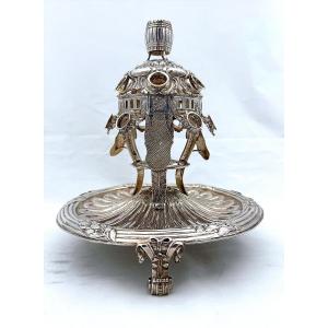 An 18th-century Sugar Vase , Transformed In The 19th Century Into A Cigar Holder And Lighter.
