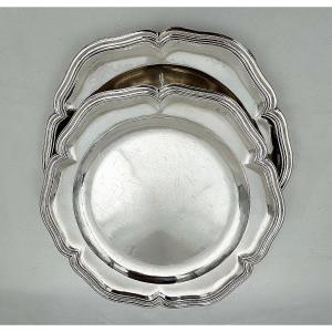 Two Silver Plates From The 18th Century, Antwerp 1765, Silversmith Lambertus Van Ghemert