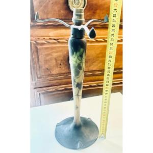 Daum Nancy Art Nouveau Lamp Base, Art Nouveau Glassware 