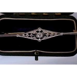 Edwardian 18ct And Diamond Brooch