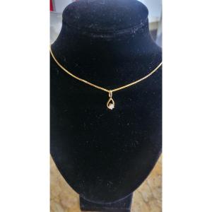   Diamond Pendant  In 18ct Gold Vintage