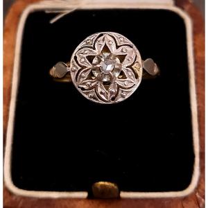 Art Deco Ring In 18ct Gold And Platinum