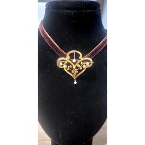 Art Nouveau - 18ct Gold Brooch / Pendant