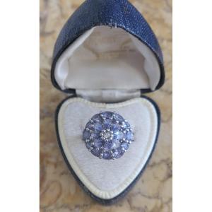 Tanzanite  "cocktail " Ring In Silver 