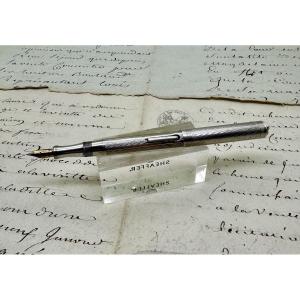 "the Lucky" Silver Pump Fountain Pen