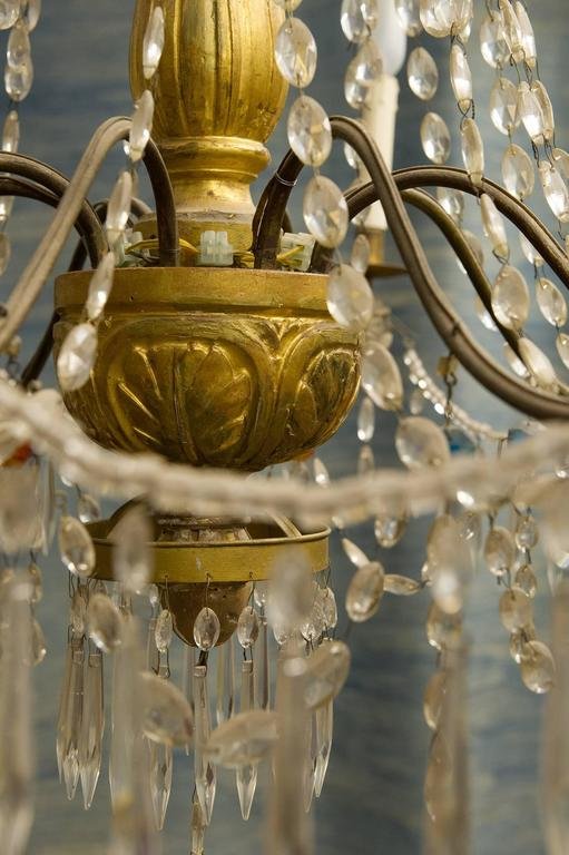 Lampadario Antico In Cristallo-photo-2