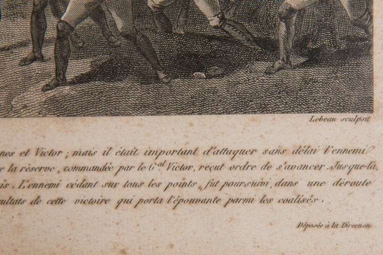 Antica incisione napoleonica in cornice di fine XIX secolo, con descrizione completa.-photo-4