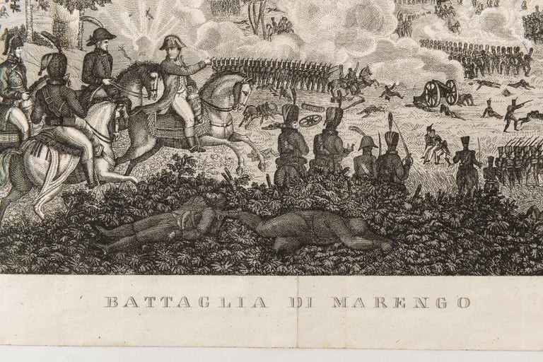 Vecchia incisione della battaglia di Marengo (14 giugno 1800)-photo-2