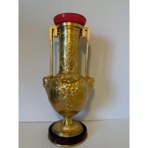 Bronze Vase By F. Barbedienne