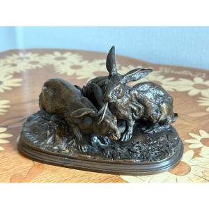 Pierre-jules Mêne - Two Hares