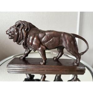 Antoine-louis Barye - Lion Walking On A Terrace