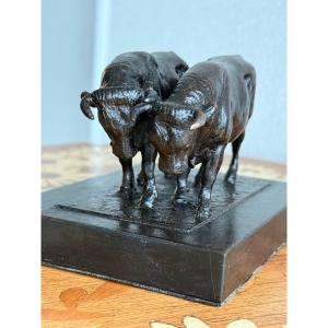 Theodore Gechter - Pair Of Bulls