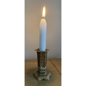 Bronze Candlestick With Chinese Zodiac Design - F. Barbedienne Foundry