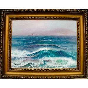 Jean-louis Paguenaud 1876-1952 Off Sicily