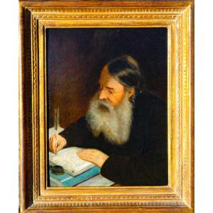 Table XIX Portrait Of Omme "the Scholar" Signed