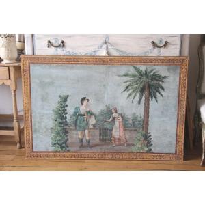 Handpainted 19thc Wallpaper