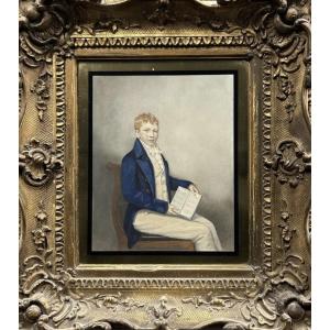 19th Century: A Framed Watercolor