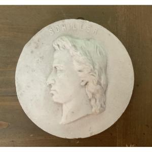19th Century: A Medallion Depicting Schiller.