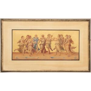 Early 19th Century: “apollo And The Muses” After Jules Romain