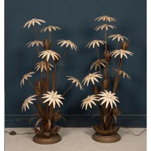 Circa 1970: Pair Of Hans Kogl Floor Lamps