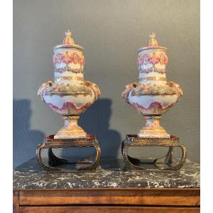 20th Century: Pair Of Capodimonte Vases