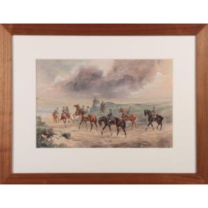 Baron Karl Reille ( 1886 - 1975 ) " Mauvais Temps à Deauville "