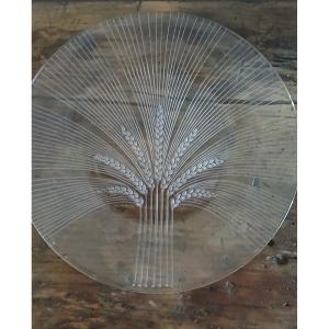 Lalique - Large Dish With Wheat Sheaf Decoration