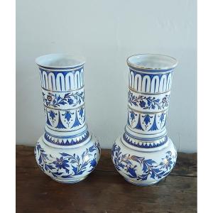Pair Of 19th Century Opaline Vases