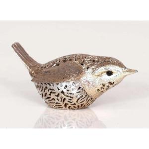 Christofle Openwork Silver-plated Metal Sparrow; This Sparrow Is Part Of The Lumière Series.