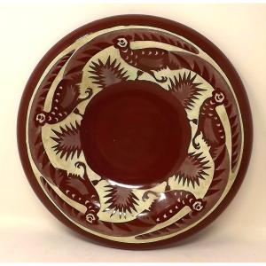 Ceramic Cup By Roger Mequinion Art Deco Decor Of Pheasants
