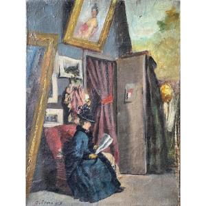 Constantin Leroux The Studio Of The Painter Eduardo-leon Garrido In La Varenne St Hilaire Oil 1880