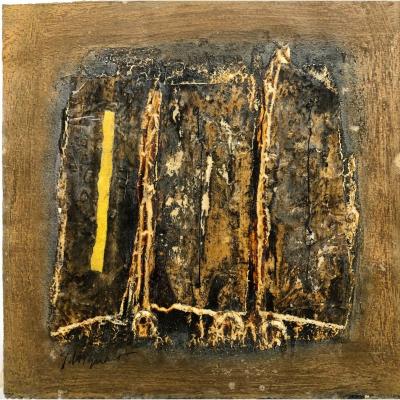 James Coignard Structure 1973 Oil On Paper Nice