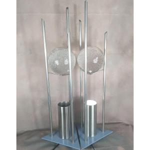 Pair Of Bubble Glass Ball Lamp By Rw Manufaktur