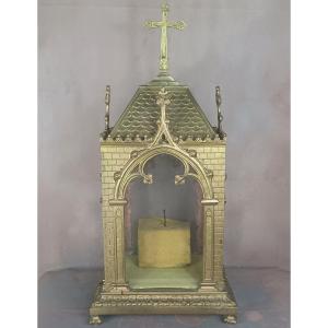 Large Reliquary Chasse Gilded Bronze