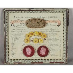 Memorable Souvenir Of The Siege Of Paris 1870/1871 Reliquary