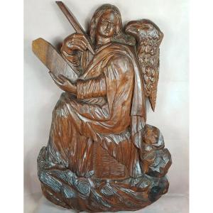 Wooden Bas-relief Panel Of St. John The Evangelist  