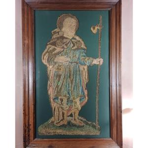 Orphrey Embroidery Of St. James Of Compostela, 17th Century, Needle Painting