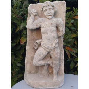 High Relief Statue Of St. Sebastian At The Corner Of A Building