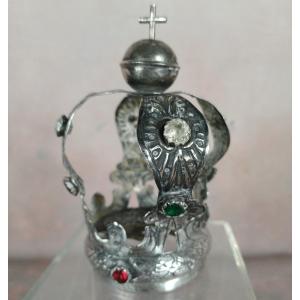 Italian Solid Silver Statue Crown