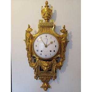 Gilt Bronze Cartel Clock By Delafosse And Thiery, Late 18th Century, Depicting The Nemean Lion