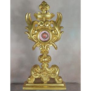 Gilded Wooden Reliquary Of St. Augustine, Doctor Of The Church