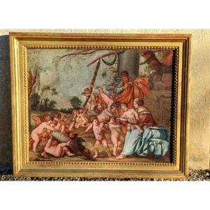 Fantasy Of Putti Around The Holy Family, Late 18th Century