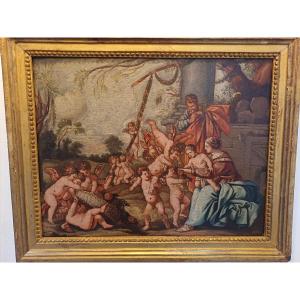 Fantasy Of Putti Around The Holy Family, Late 18th Century