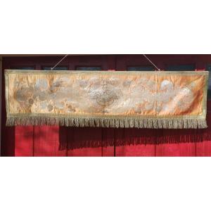 Processional Canopy, Chasuble, Goose, Pelican, Silver Thread Embroidery