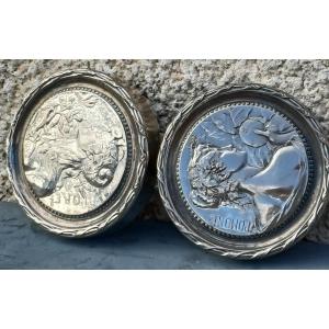 Art Nouveau Box Depicting Flora And Pomona, Signed Charles Pillet